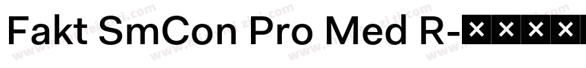 Fakt SmCon Pro Med R字体转换